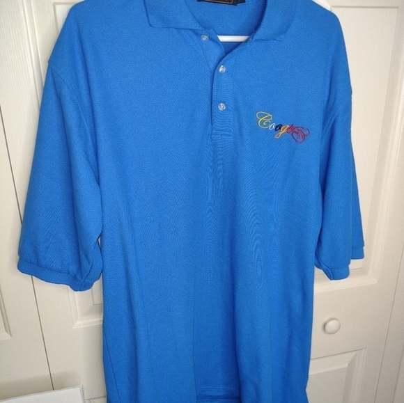 Vintage COOGI Equalizer Design Blue Collared Shirt Size 3XL but fits like 2XLT - Picture 2 of 4